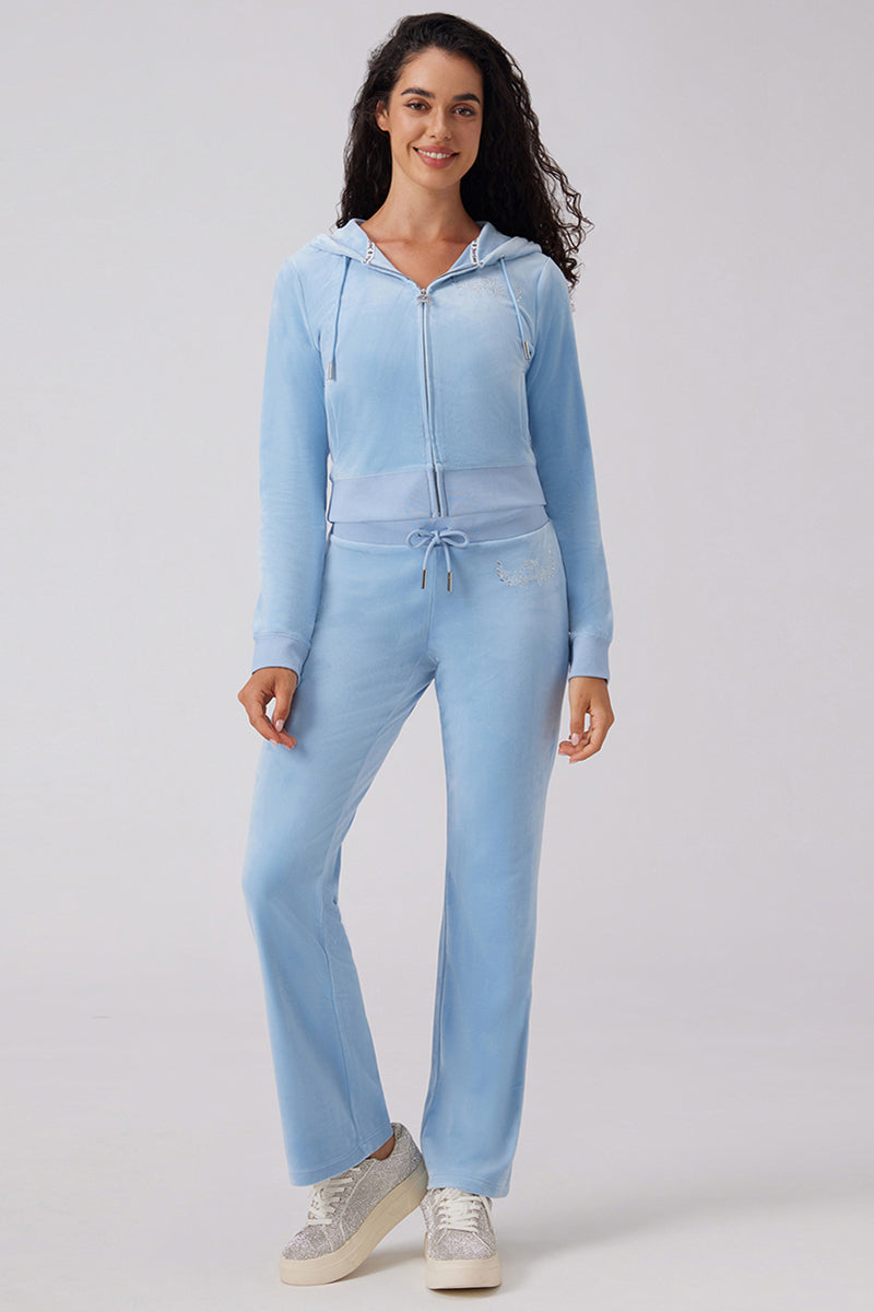 Angel Couture Big Bling Velour Hoodie
