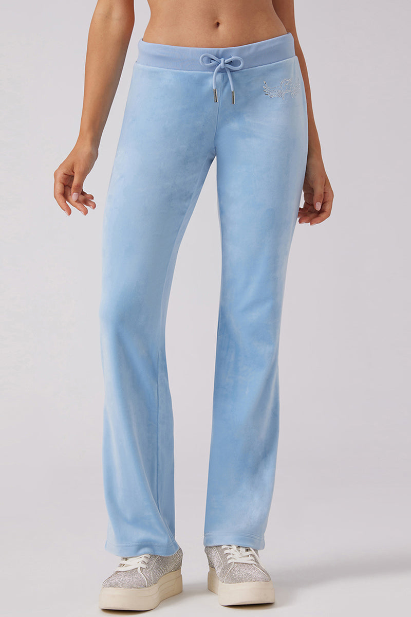 Angel Couture Big Bling Velour Track Pants
