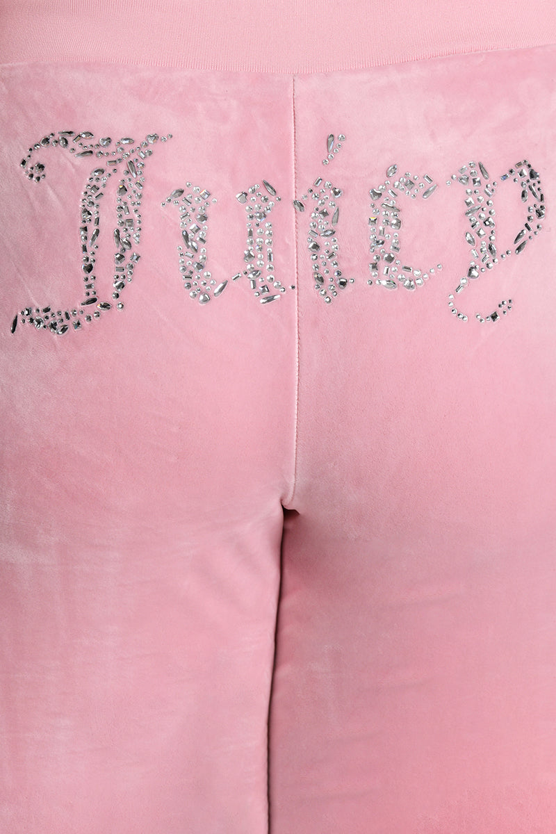 Angel Couture Big Bling Velour Track Pants