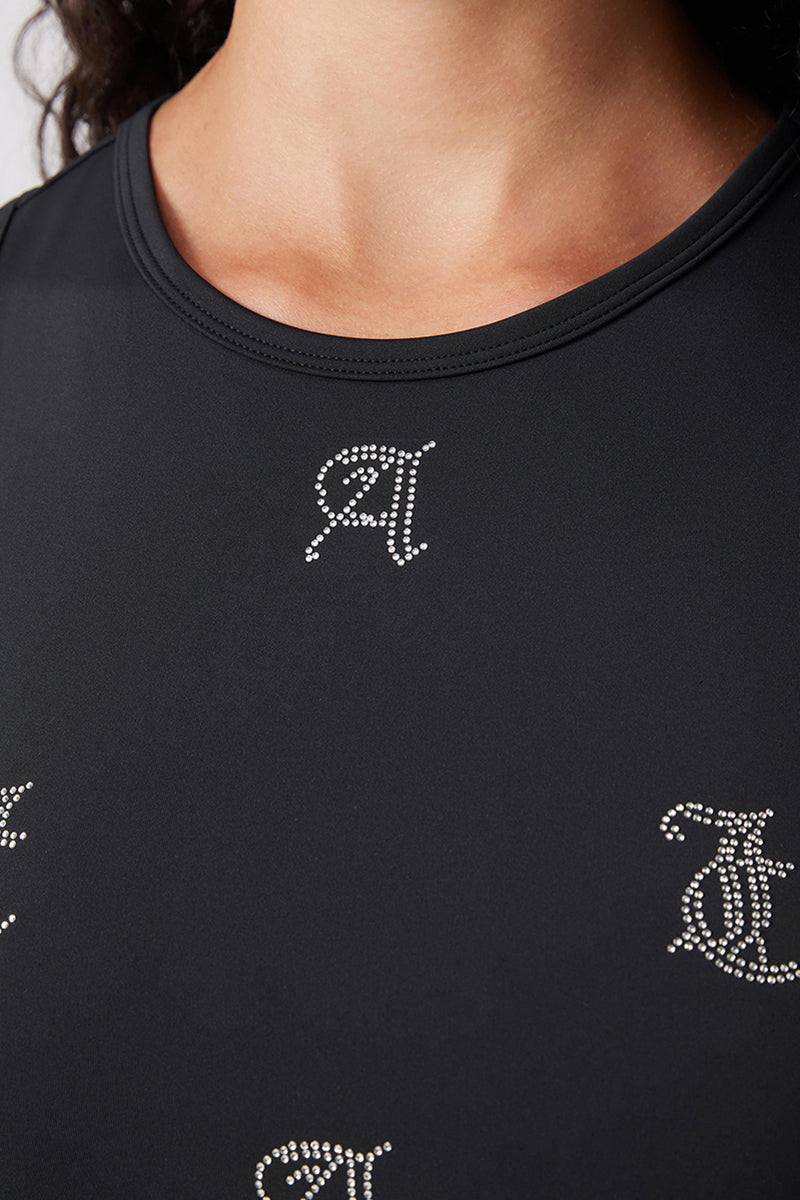 Angel Couture All Over Small Bling Crop Tank