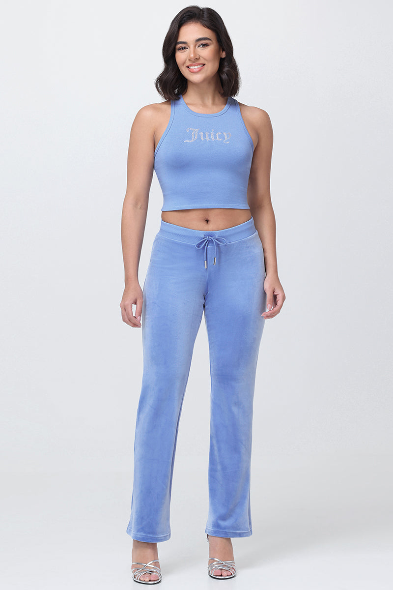 Small Bling High Neck Crop Tank - Granada Sky - Juicy Couture