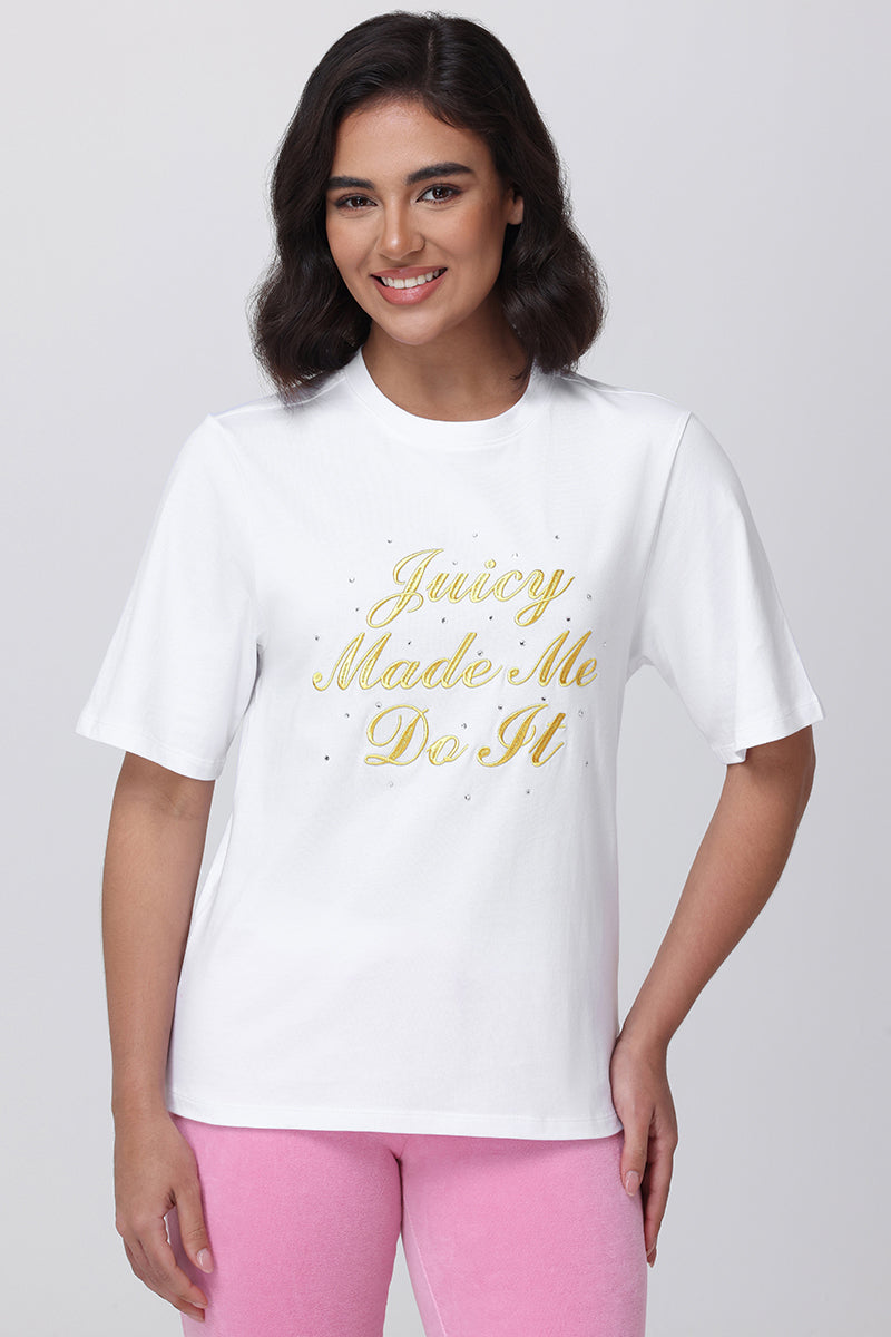 Made Me Do It Oversized Tee - Bleached White - Vince Camuto