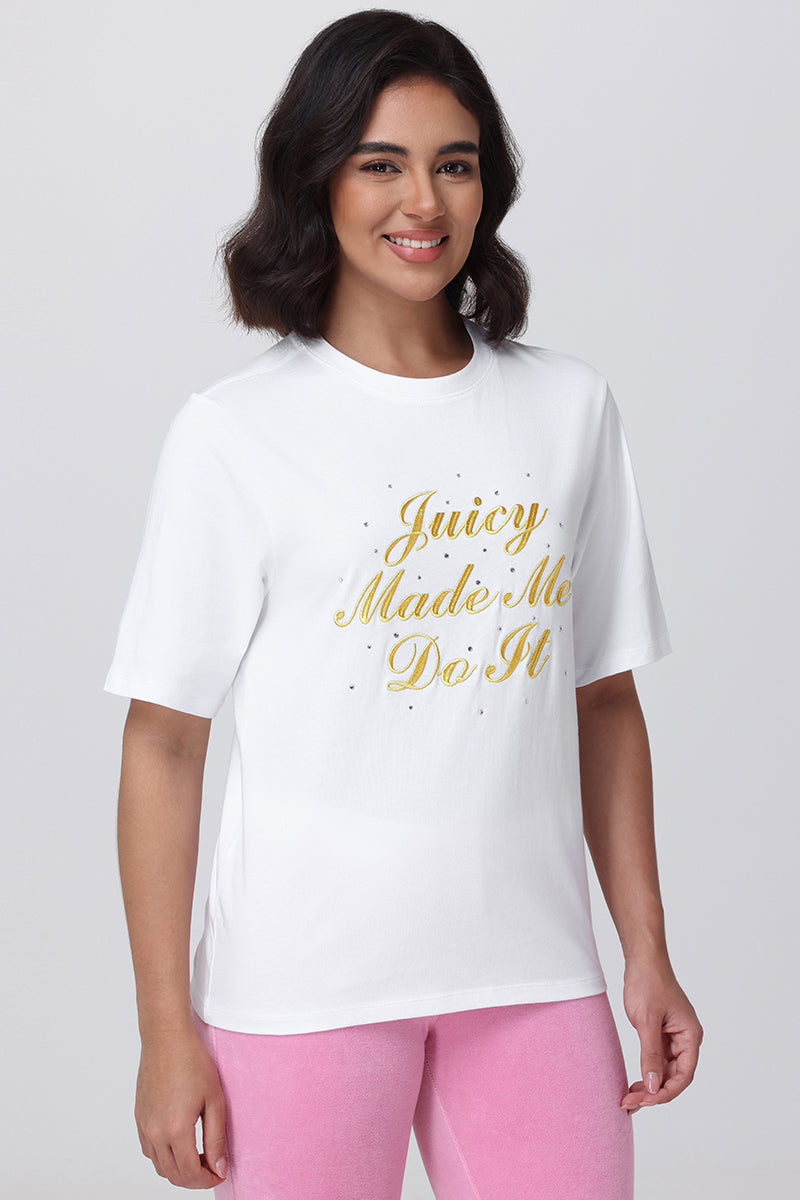 Made Me Do It Oversized Tee - Bleached White - Vince Camuto