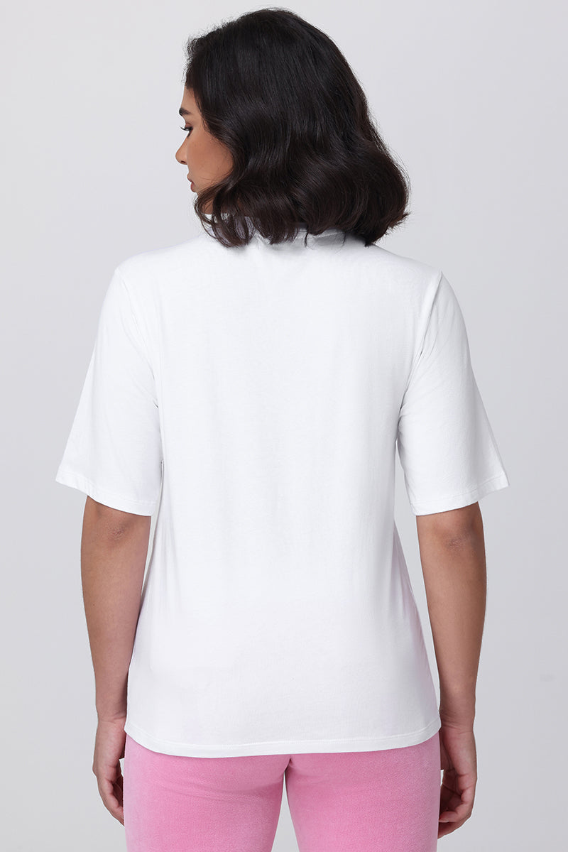 Made Me Do It Oversized Tee - Bleached White - Vince Camuto