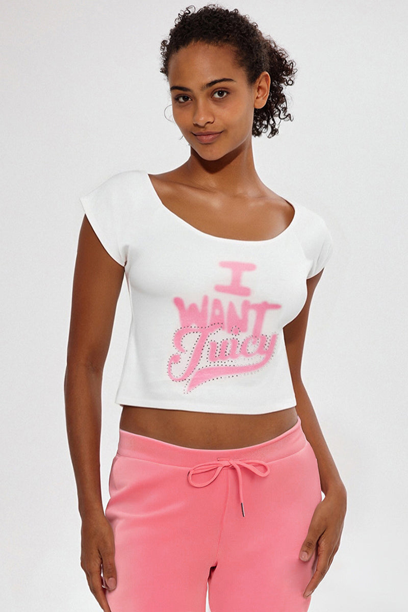 I Want Juicy Off-The-Shoulder Top