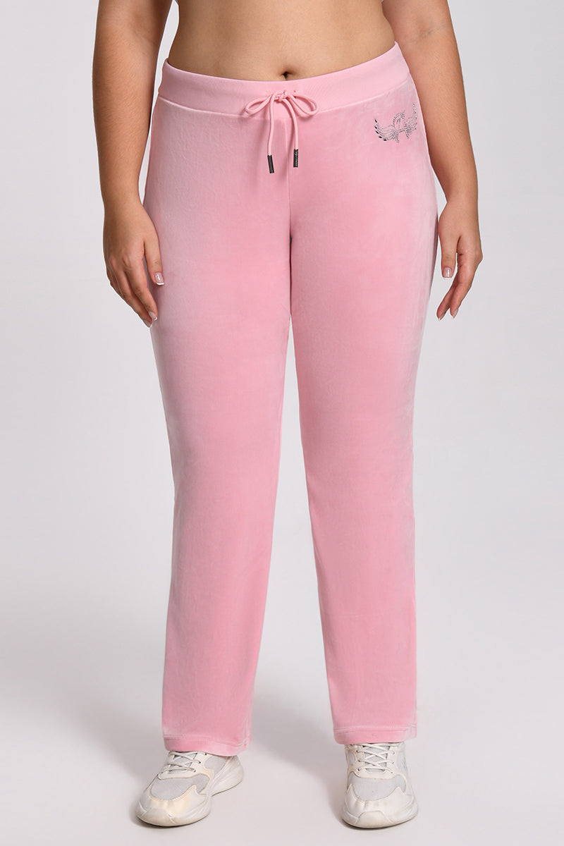 Plus-Size Angel Couture Big Bing Velour Track Pants