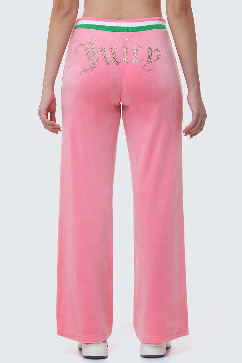 Heritage Stripe Bling Velour Track Pants · Juicy Couture