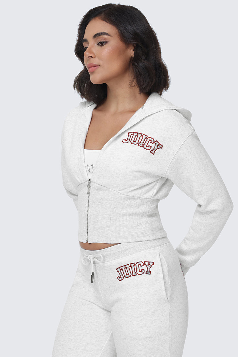 Small Bling Fleece Quarter Zip Hoodie – Juicy Couture