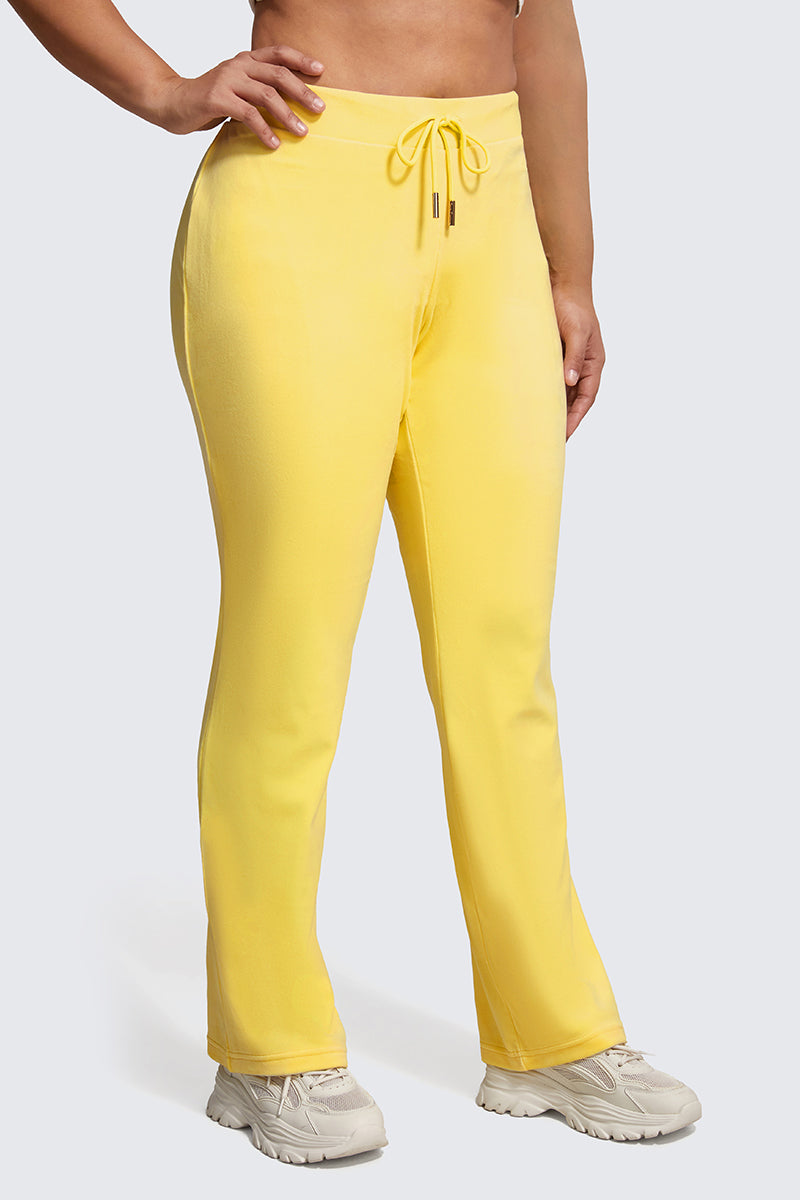 Plus-Size OG Big Bling Velour Track Pants - Buttercup - Juicy Couture