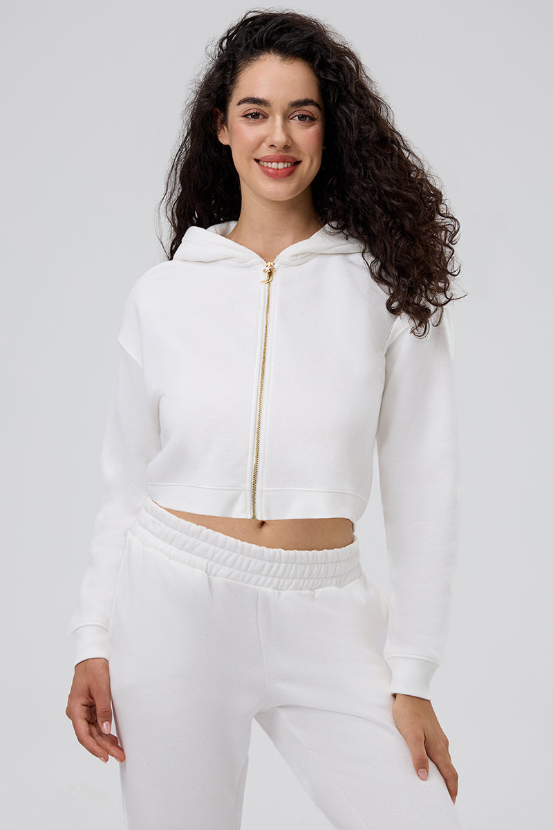 30th Birthday Ombre Fleece Cropped Hoodie