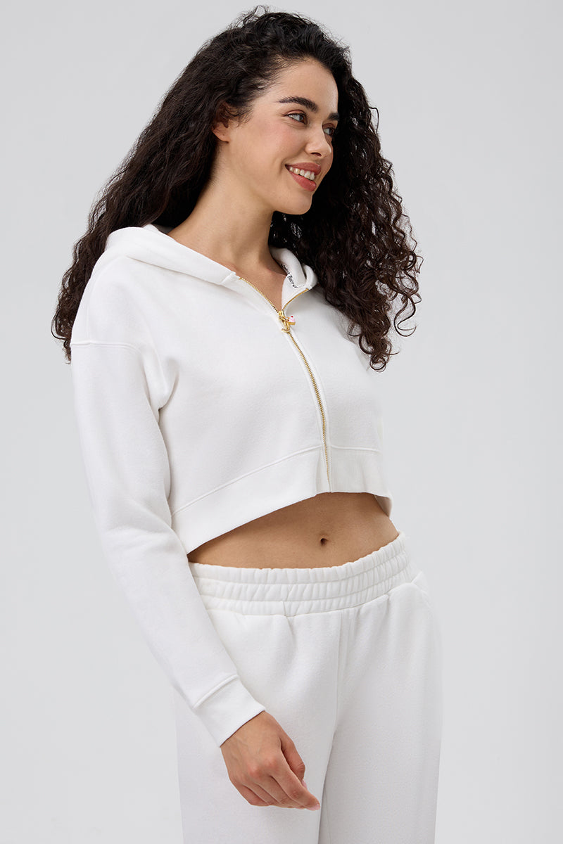 30th Birthday Ombre Fleece Cropped Hoodie