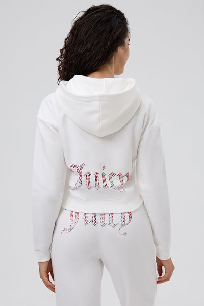 30th Birthday Ombre Fleece Cropped Hoodie - Angel - Juicy Couture