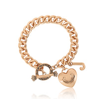 Crystal Heart Charm Toggle Bracelet - Juicy Couture