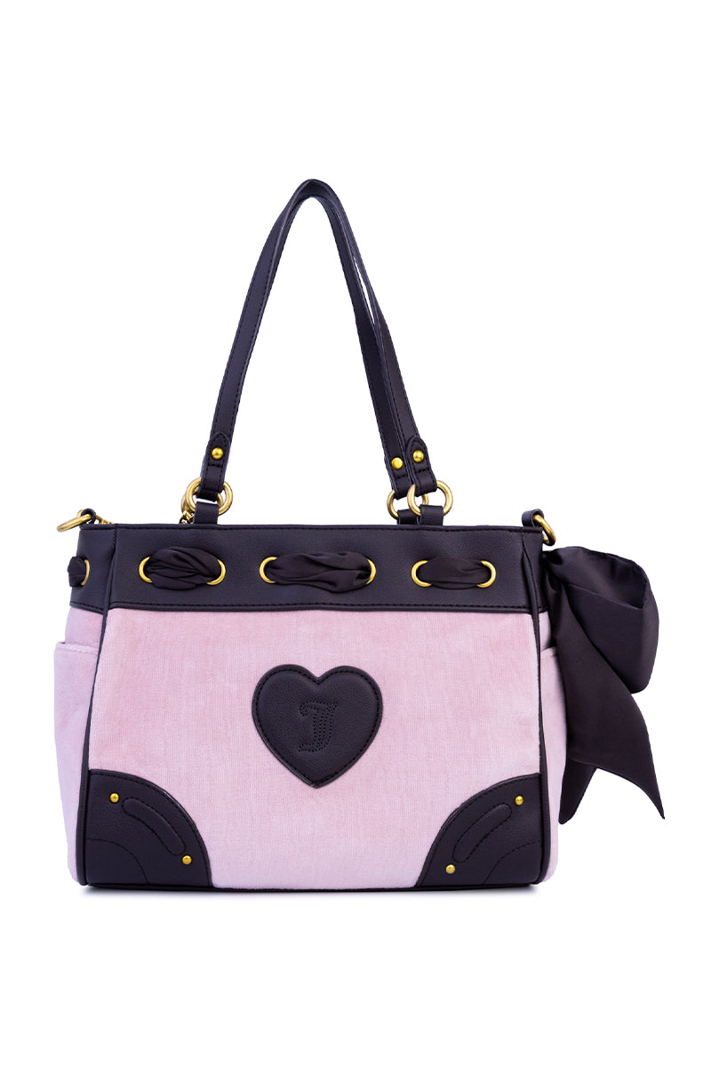 Heritage Core Tote Bag - Dusty Blush/Chocolate Brown - Juicy Couture