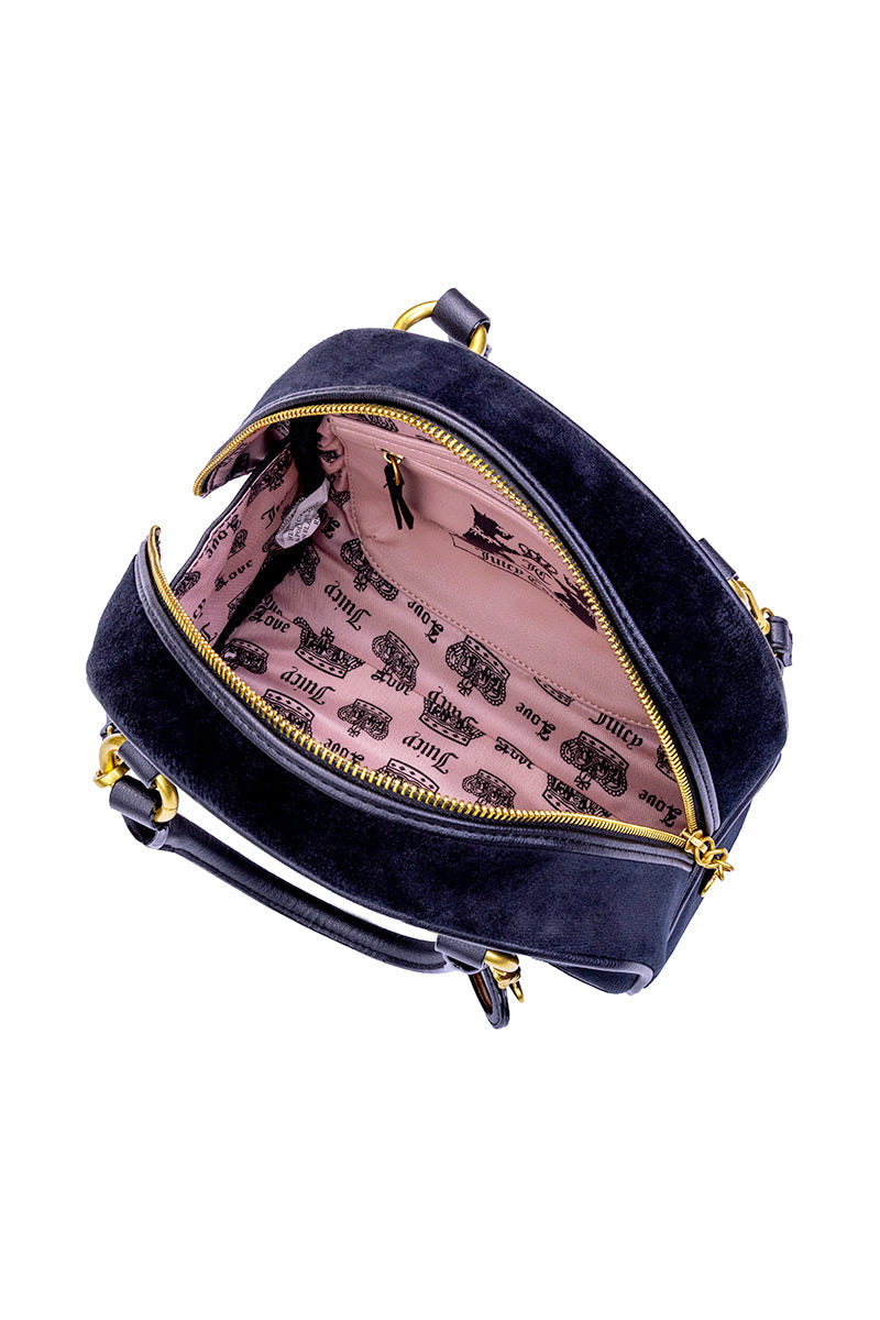 Heritage Core Dome Satchel Bag - Liquorice/Liquorice - Juicy Couture