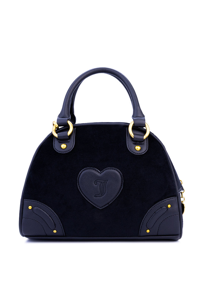 Heritage Core Dome Satchel Bag - Liquorice/Liquorice - Juicy Couture