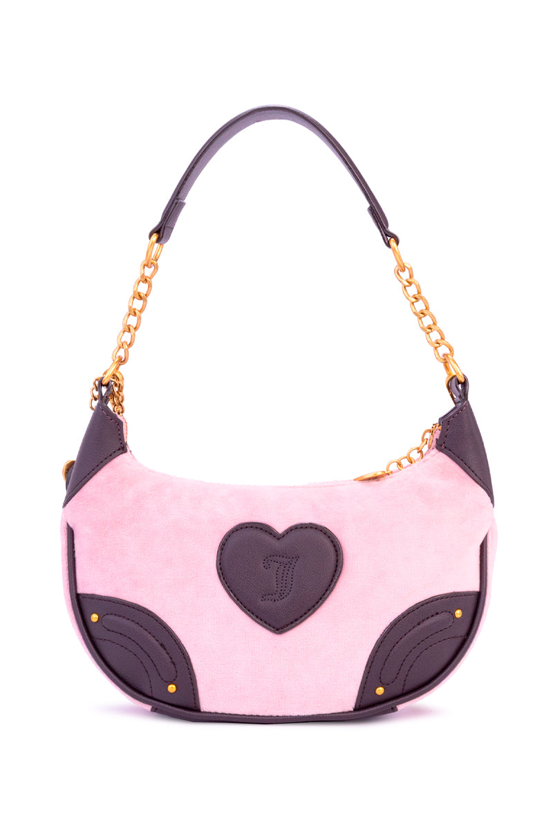Heritage Core Shoulder Crossbody Bag - Dusty Blush/Chocolate Brown - Juicy Couture
