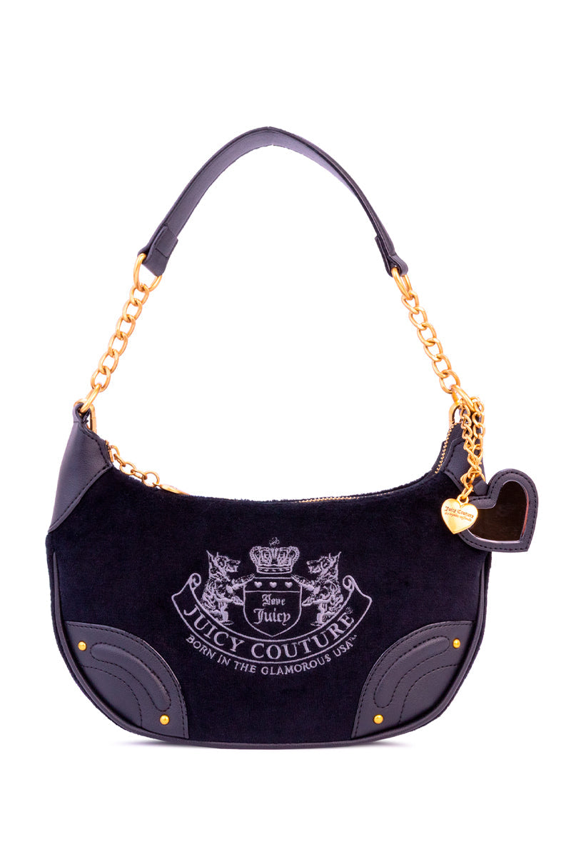 Heritage Core Shoulder Crossbody Bag - Liquorice/Liquorice - Juicy Couture
