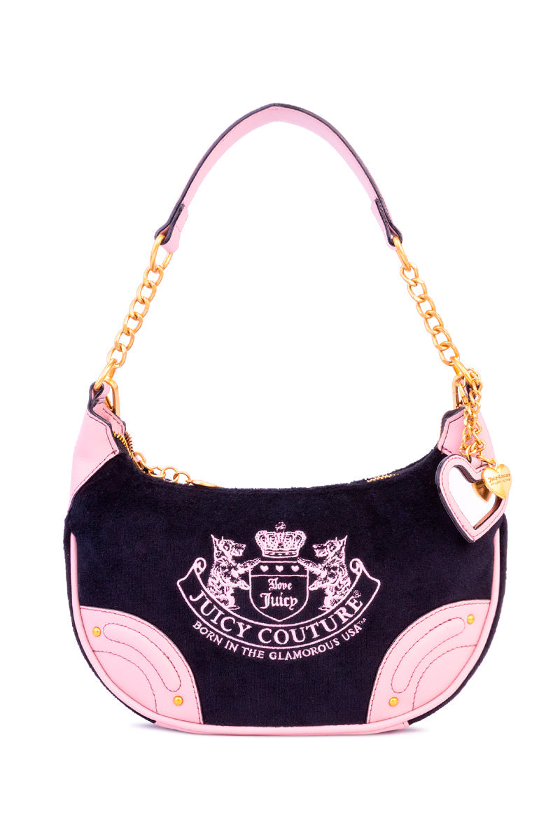 Heritage Core Shoulder Crossbody Bag - Liquorice/Dusty Blush - Juicy Couture
