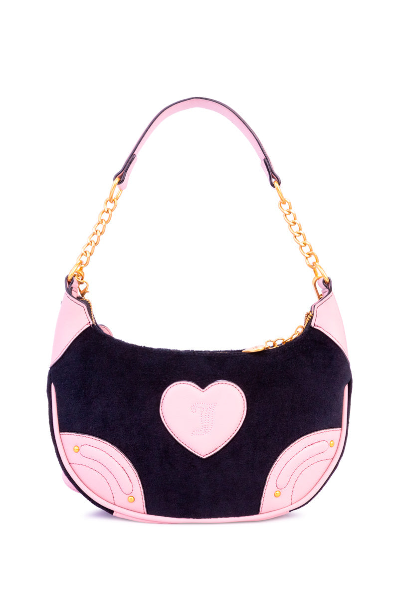 Heritage Core Shoulder Crossbody Bag - Liquorice/Dusty Blush - Juicy Couture