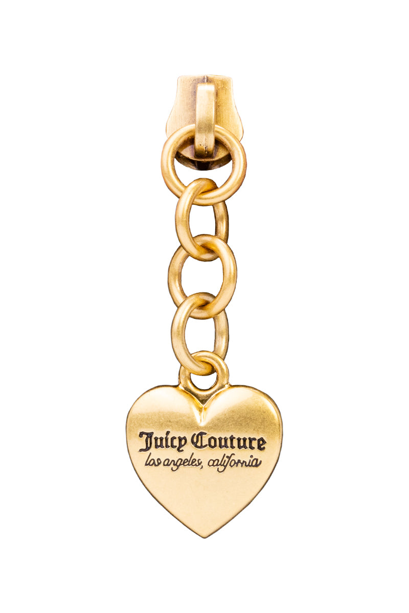 Heritage Core Heart Zip Around Wallet - Liquorice/Dusty Blush - Juicy Couture