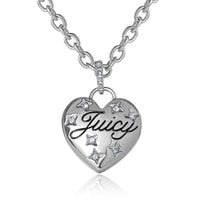 Silvertone Heart Pendant Necklace - Juicy Couture