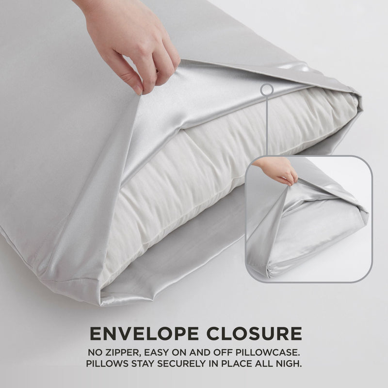 Solid Satin Pillow Case Set