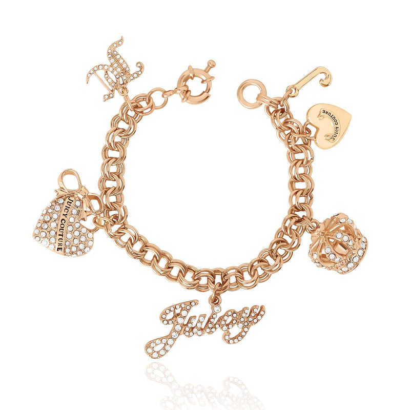 Charm Bracelet with Pave Accents