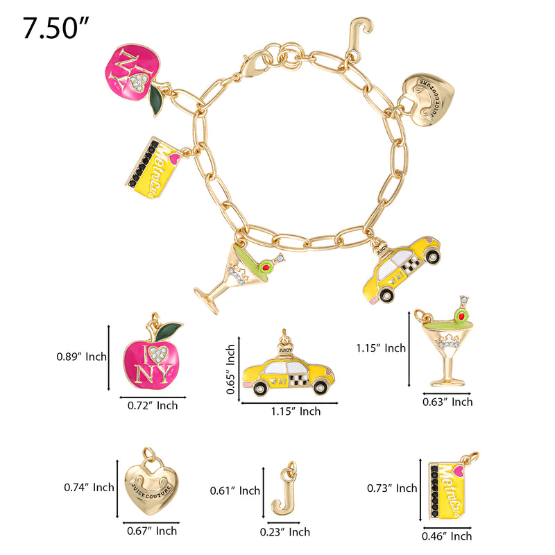 City Icons Charm Bracelet - Goldtone - Juicy Couture