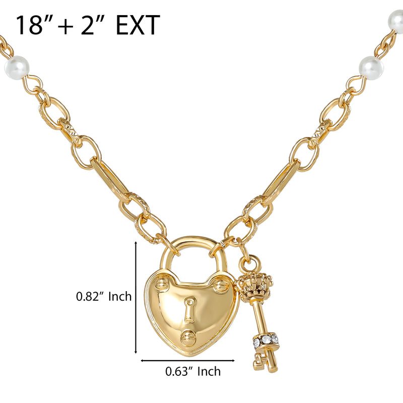 Heart Locket Charm Necklace - Goldtone - Juicy Couture