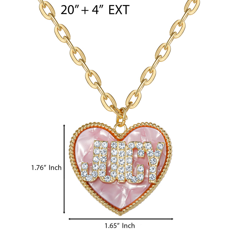 BABY Heart Pendant Necklace - Goldtone - Juicy Couture