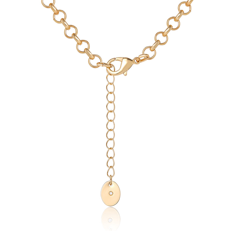 Heart Script Logo Necklace - Goldtone - Juicy Couture