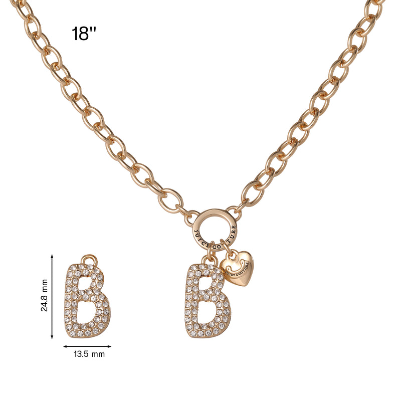 Elevate your style with the Bubble Initial Necklace, Letter B—a gold chain necklace featuring a rhinestone-studded bubble letter B pendant paired with a delicate heart charm. Perfect for embracing the Y2K aesthetic, this personalized jewelry piece features a pendant measuring 24.8 mm by 13.5 mm and an 18-inch chain for a trendy, customized touch to any outfit.