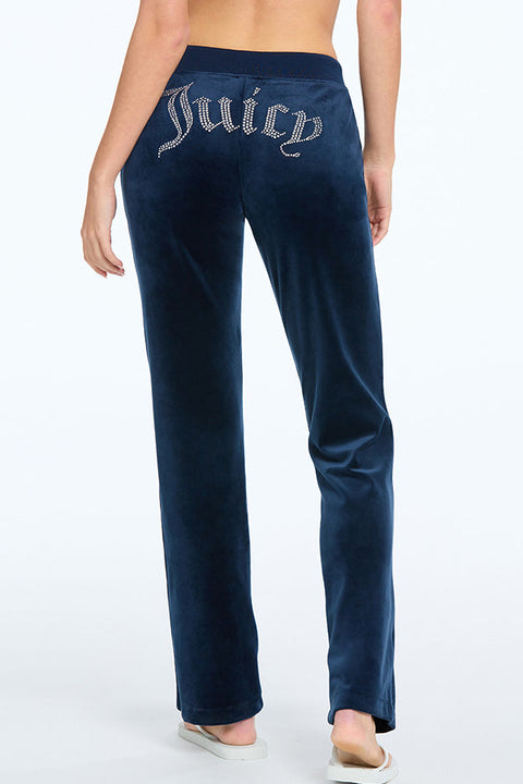 OG Big Bling Velour Track Pants—REJUICED - Regal Blue - Juicy Couture