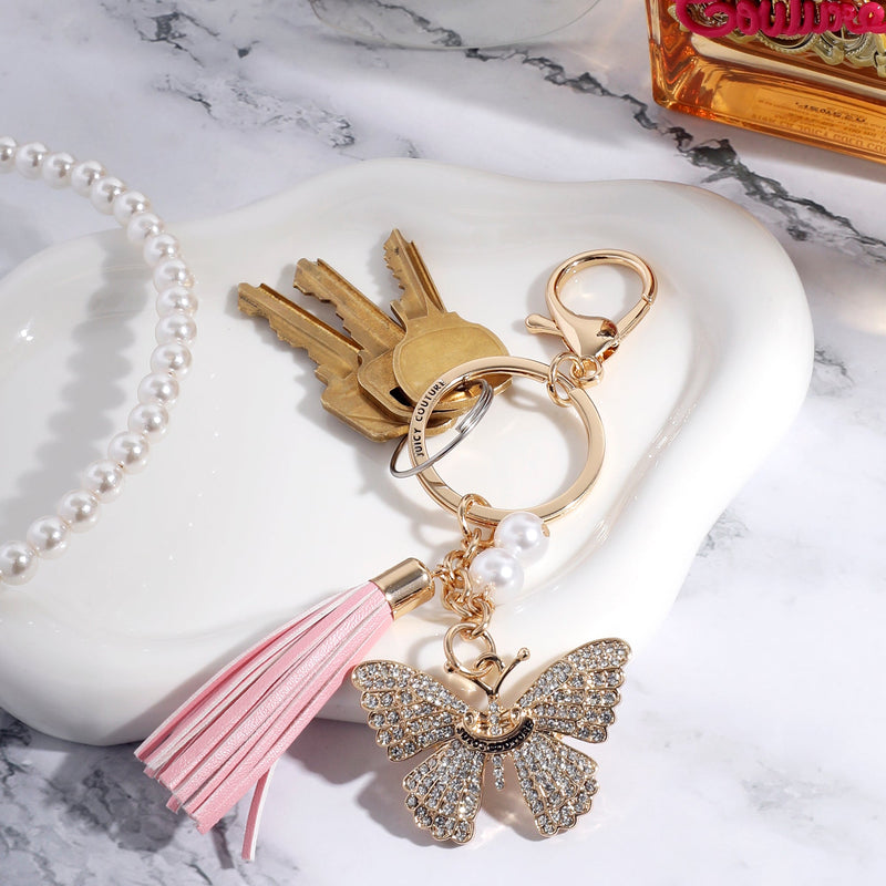Butterfly Keychain Bag Charm - Goldtone - Juicy Couture