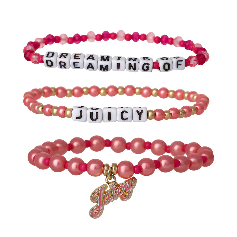 Kids Dreaming of Juicy 3 Piece Stretch Beaded Bracelet Set