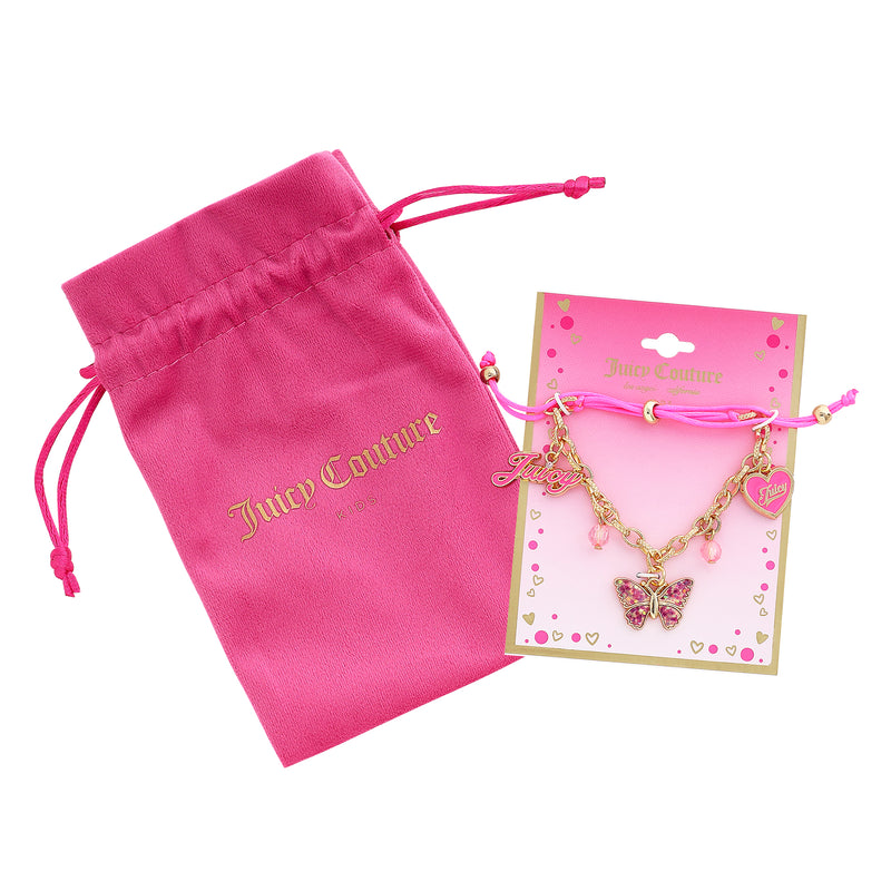 Pink Charm Bracelet - Goldtone - Juicy Couture