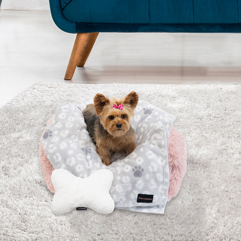 Pet Throw Blanket & Bone Pillow 2-Piece Set