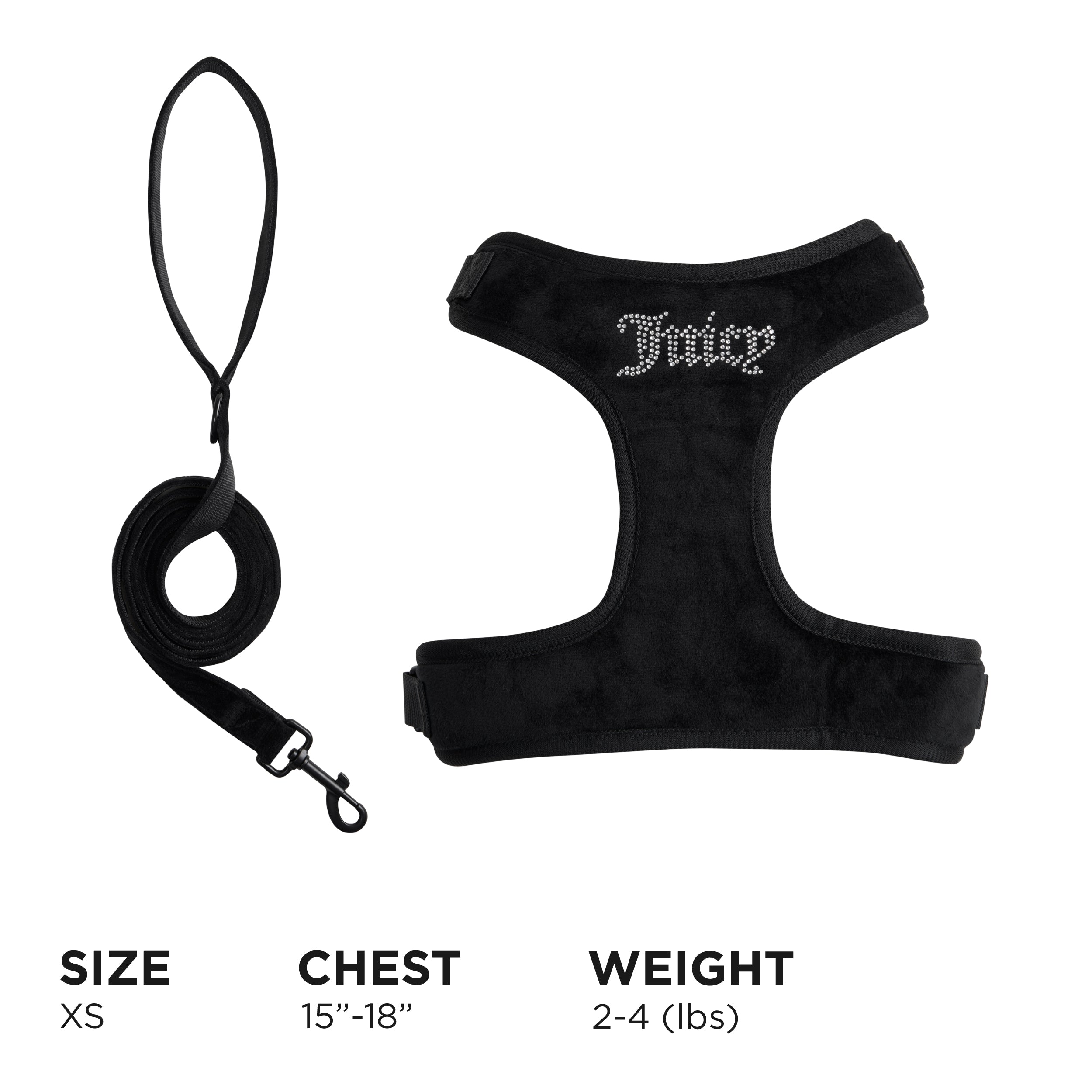 Bling Velour Pet Harness and Leash Set - Juicy Couture