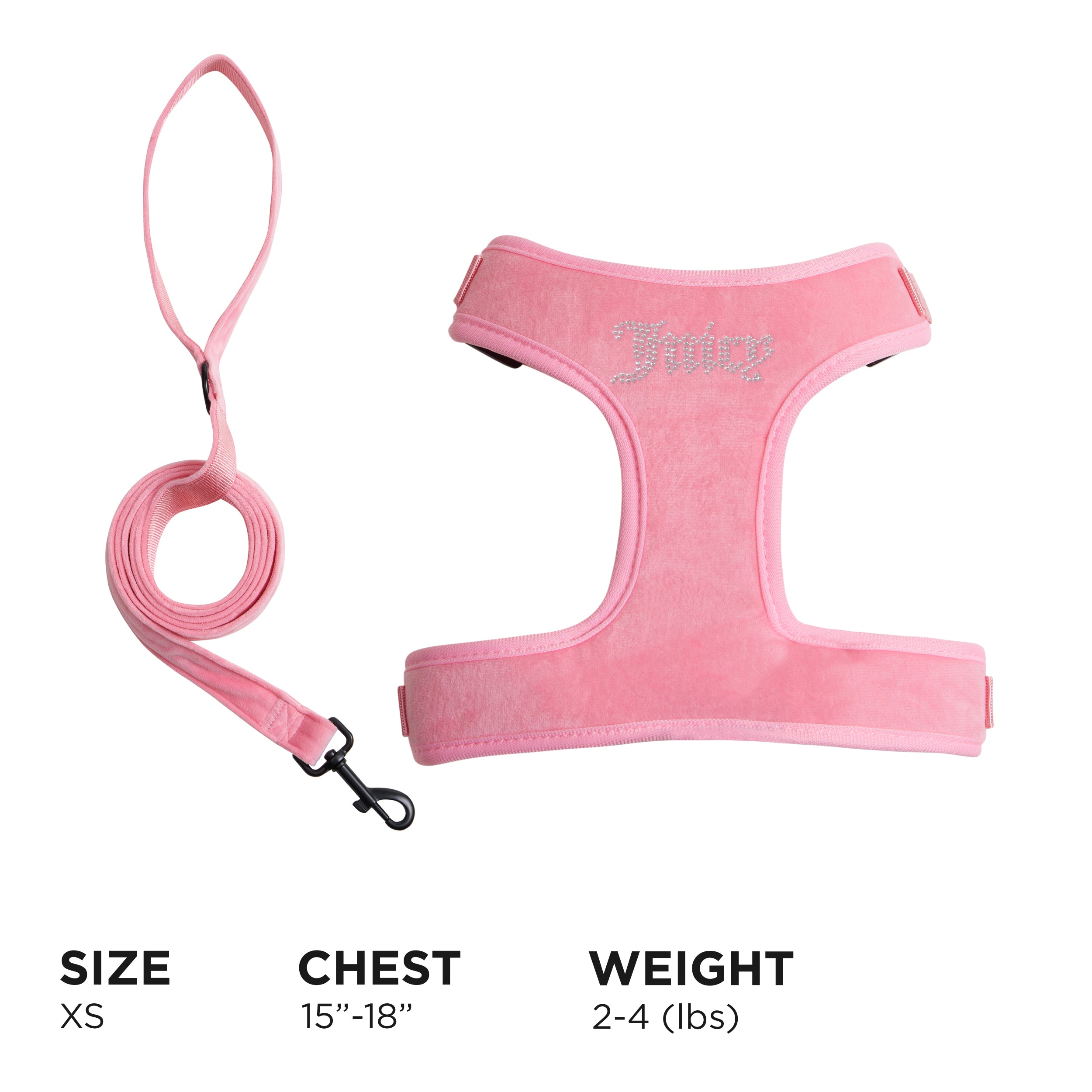 Bling Velour Pet Harness and Leash Set - Juicy Couture