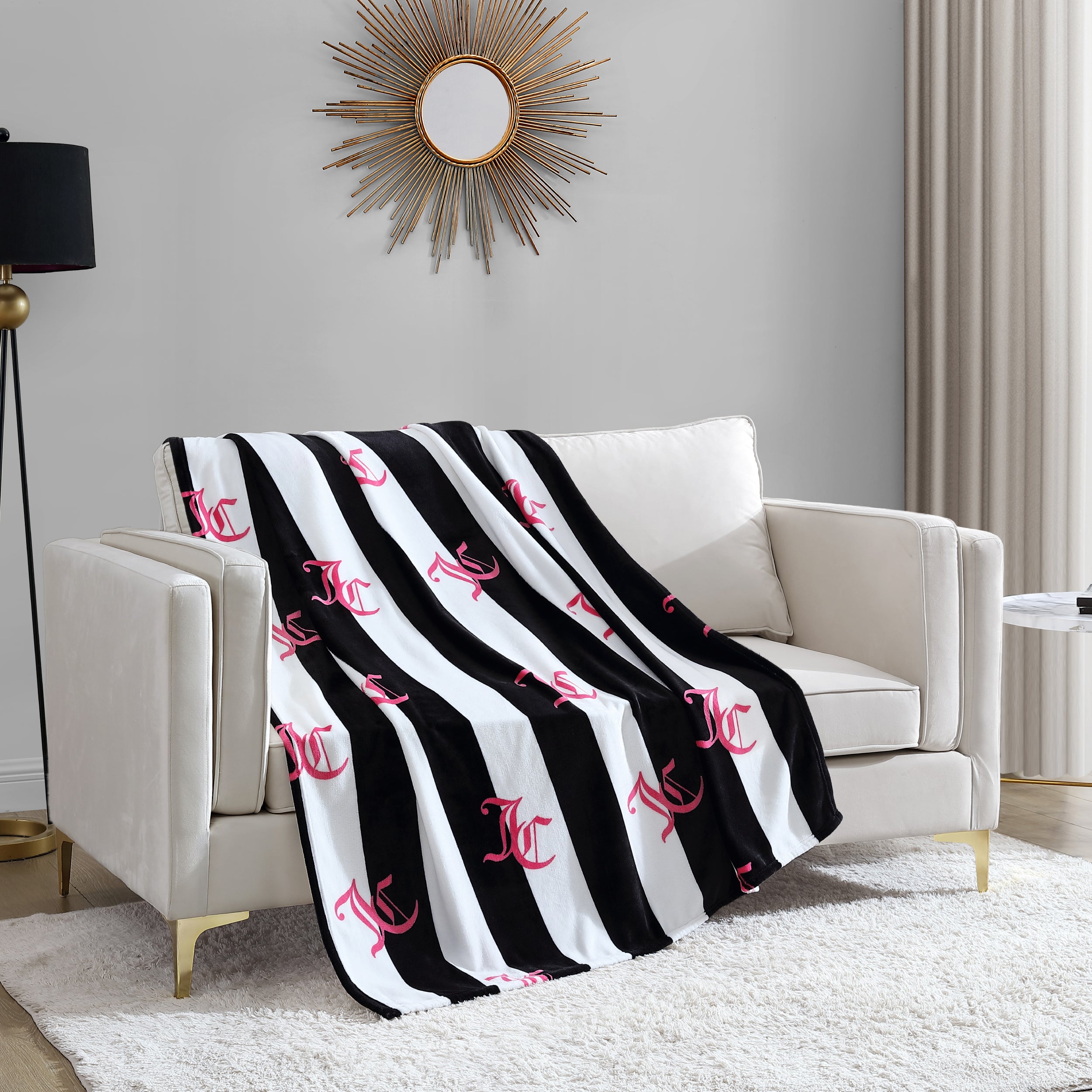 Cabana Striped Plush Blanket - Juicy Couture