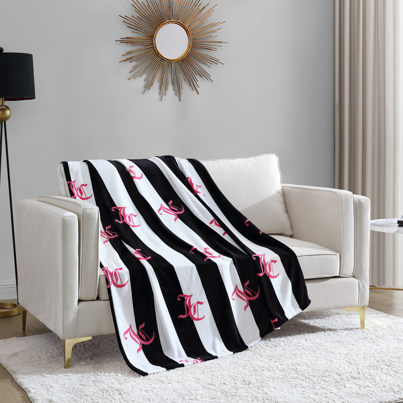 Cabana Striped Plush Blanket - Juicy Couture