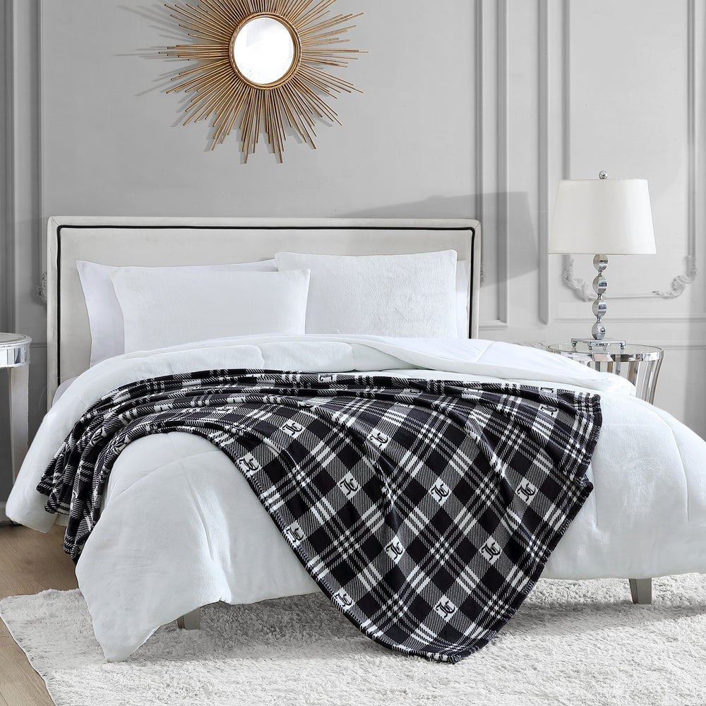 Plush Plaid Throw Blanket - Juicy Couture