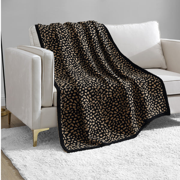 Leopard Jacquard Throw Blanket - Juicy Couture