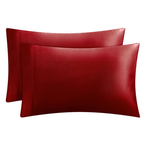 Solid Satin Pillow Case Set - Ruby - Juicy Couture
