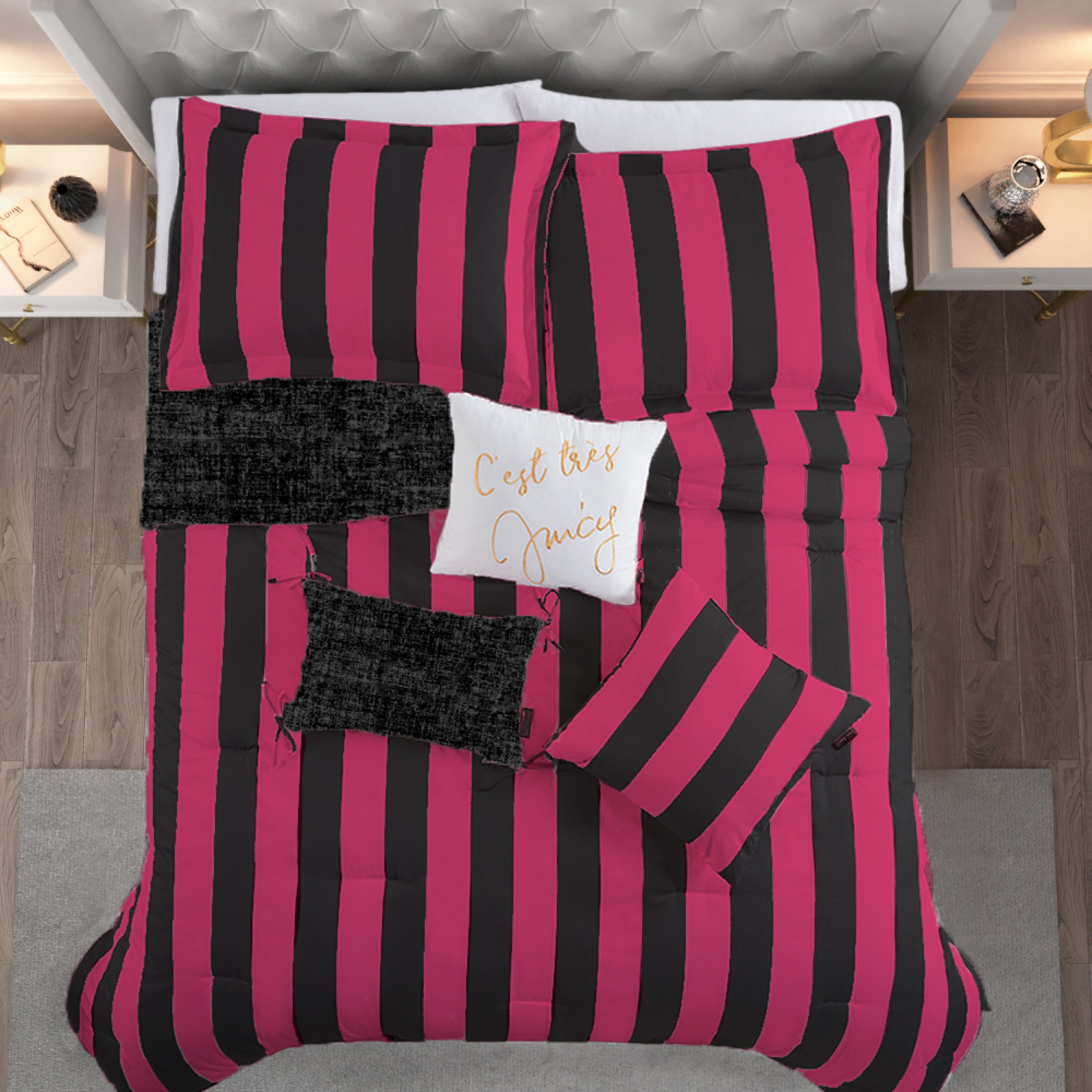 Cabana Striped Reversible Comforter Set - Juicy Couture