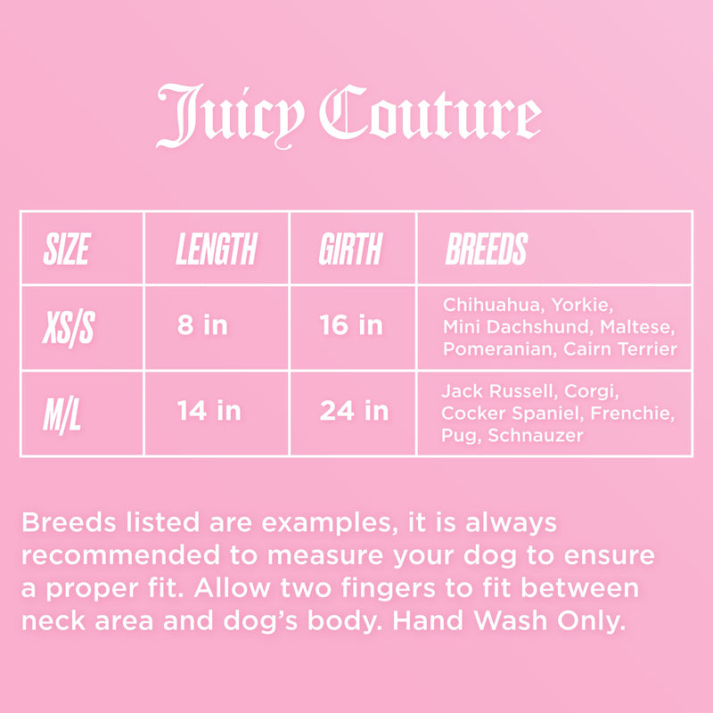 Bling Velour Pet Tracksuit - Hot Pink - Juicy Couture