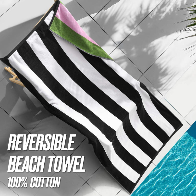 Reversible Cabana Cotton Beach Towel