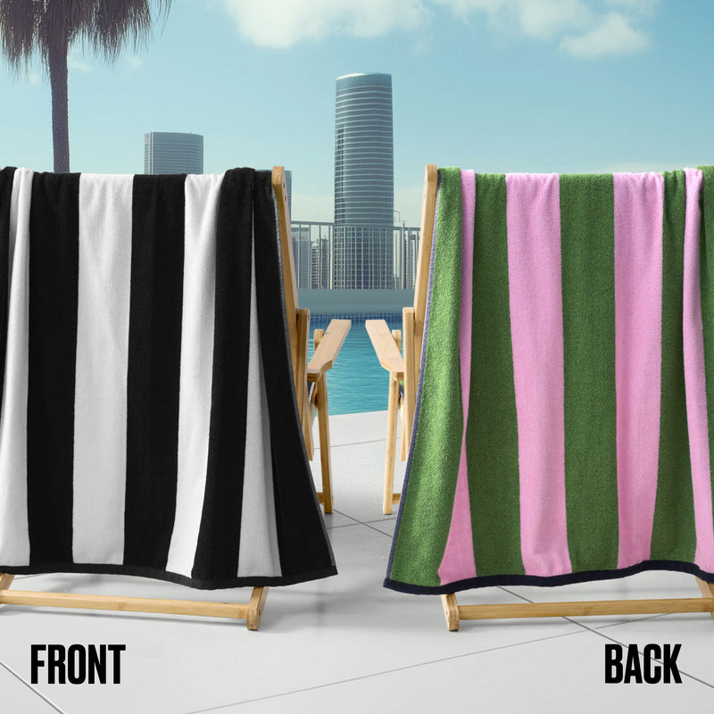 Reversible Cabana Cotton Beach Towel