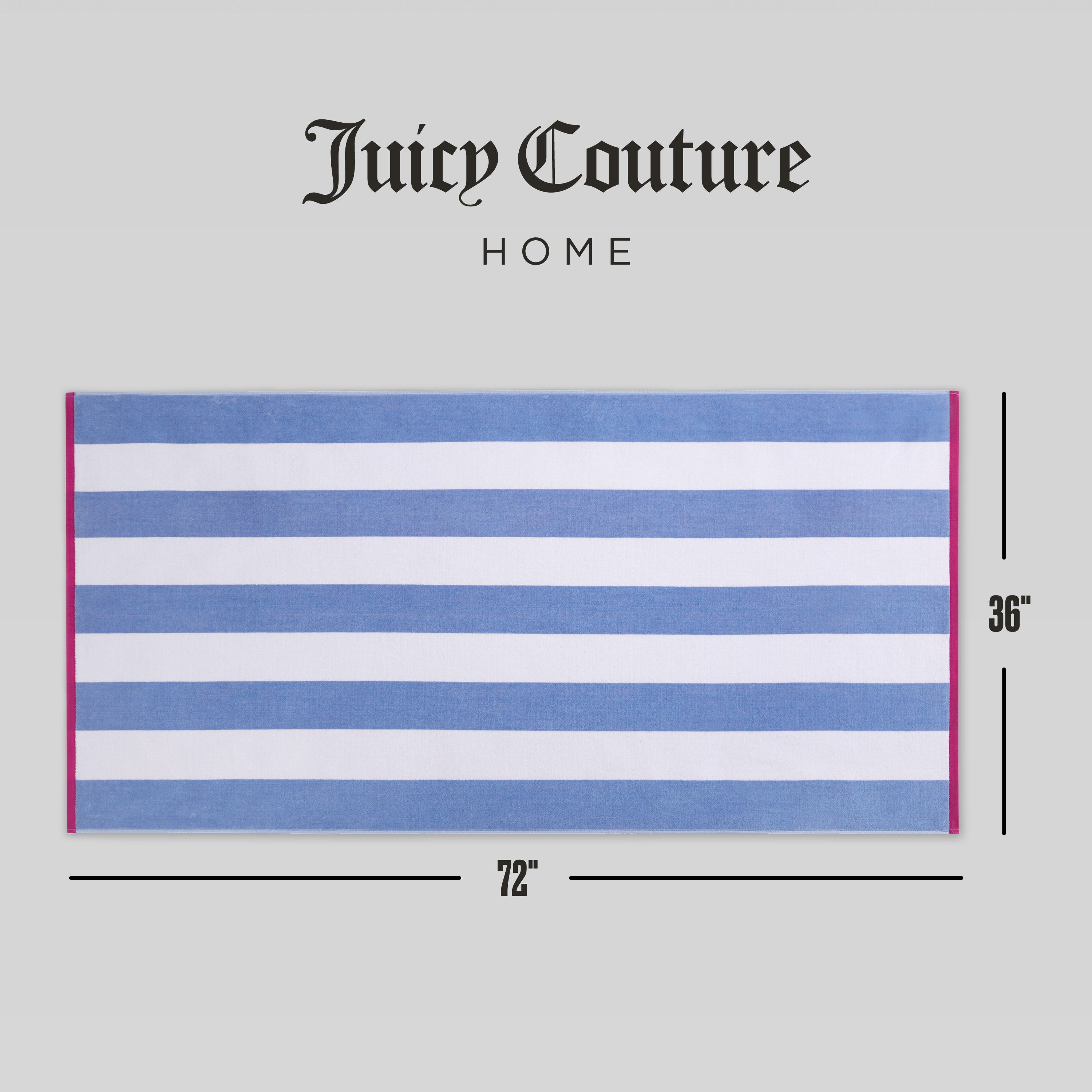 Reversible Cabana Cotton Beach Towel - Juicy Couture